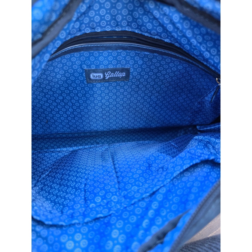 Lug Gallop Crossbody Shoulder Bag Navy Blue Quilted Messenger Travel Bag - Picture 6 of 10